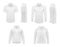 Men clothes vector shirts and hoody isolated set