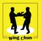 men demonstrate Kung Fu Wing Chun.