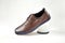 Men fashion brown shoe leather over white background. Pair casual stylish footwear