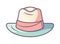 Men fashion icon Cowboy fedora illustration design