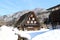 Men fixing the roof of Shirakawago traditional houses