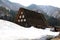 Men fixing the roof of Shirakawago traditional houses