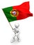 Men with flag. Portugal