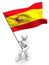 Men with flag. Spain