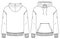 Men Fleece Hoody fashion flat sketch template. Technical Fashion Illustration. Boys Sweatshirt