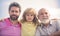 Men generation portrait of grandfather father and son child. Fathers day. Three generations of men together, portrait of