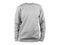 Men grey blank sweatshirt template, natural shape on invisible mannequin, for your design mockup for print, isolated on white b