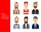 Men illustration avatar Vector set