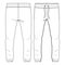 Men Jogging Sweat Pants. flat fashion sketch template. Technical Fashion Illustration. Front Drawcord. Elastic hem