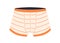 Men panties, trunks. Mens underwear, underclothing. Boxers, shorts design. Striped knickers, briefs, undergarment. Male pants.