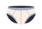 Men panties, underwear. Male underpants, pants. Mens briefs from cotton fabric. Guys underclothing design with elastic
