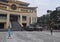 Men Play Badminton in front of Military Relics in Hanoi