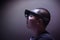 Men Playing Virtual Reality with Hololens with effects