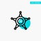 Men, Police, Star, Usa turquoise highlight circle point Vector icon