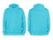 Men`s arctic blue blank hoodie template