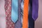 Men`s beautiful ties in different colors