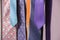 Men`s beautiful ties in different colors