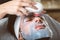 Men`s biocellulose mask treatment at spa