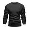 Men`s blank mockup black sweatshirt wavy concept with long sleeves isolated white background. Front view empty template pullover