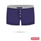Men`s boxers color flat icon for web and mobile design
