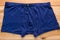 Men`s briefs boxers from the blue color cotton