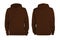 Men`s brown dark chocolate blank hoodie template