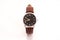 Men\'s brown leather wrist watch