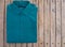 Men`s classic green folded cotton shirt