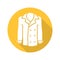 Men`s coat flat design long shadow icon