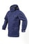 men`s demi-season jacket blue insulated on white background