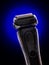 Men`s electric shaver with water drops
