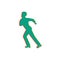 Men`s figure skating. Isolated glitch icon