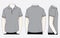 Men's Gray Short Sleeves Polo Shirt Template Vector