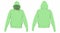 Men`s green hoodie