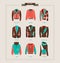 Men`s jackets, sweaters, and hoodies vector illustration