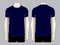 Men`s Navy Blue Short Sleeve T-Shirt for Template