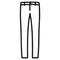Men`s pants outlined icon in white background