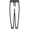 Men`s pants outlined icon in white background