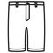 Men`s pants outlined icon in white background