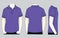 Men's Purple Short Sleeves Polo Shirt Template Vector