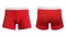 Men`s red boxer briefs