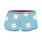 Men's swimming trunks. Blue boxer shorts