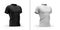 Men`s t shirt with round neck and raglan sleeves.