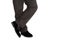 Men\'s trousers and suede shoes.