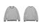 Men\\\'s white blank sweatshirt template, from two sides,