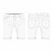 Men`s white denim shorts