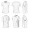 Men\'s white short sleeve t-shirt design templates