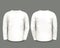 Men\'s white sweatshirt long sleeve in front and back views. Vector template. Fully editable handmade mesh