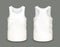 Men`s white tank top without sleeves in front and back views. Vector illustration with realistic male shirt template.