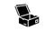 men shoes box glyph icon animation